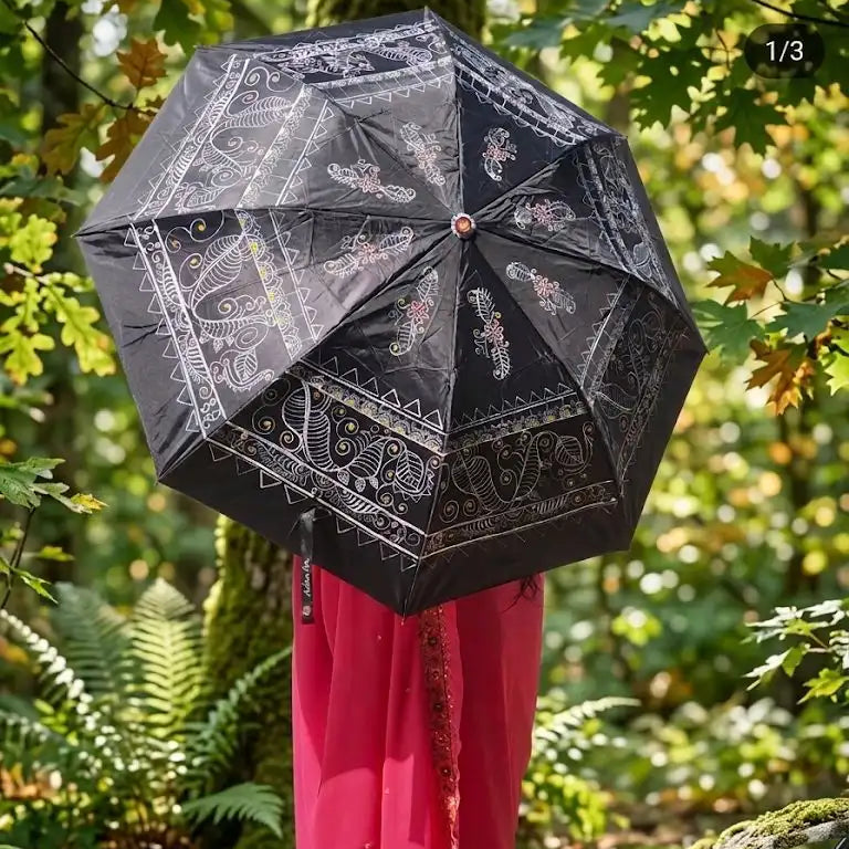 Handmade Alpona Umbrella Art