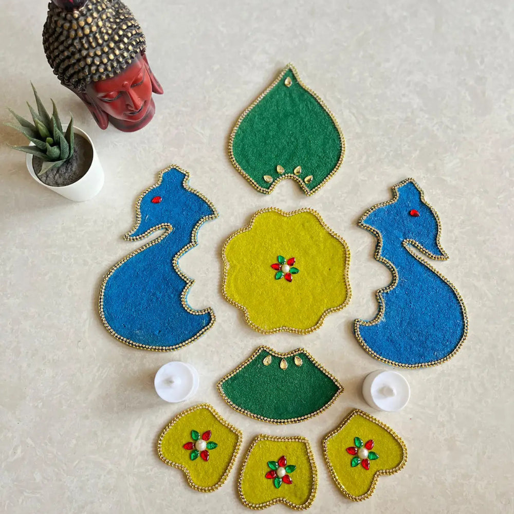 Handmade Rangoli Decor Set