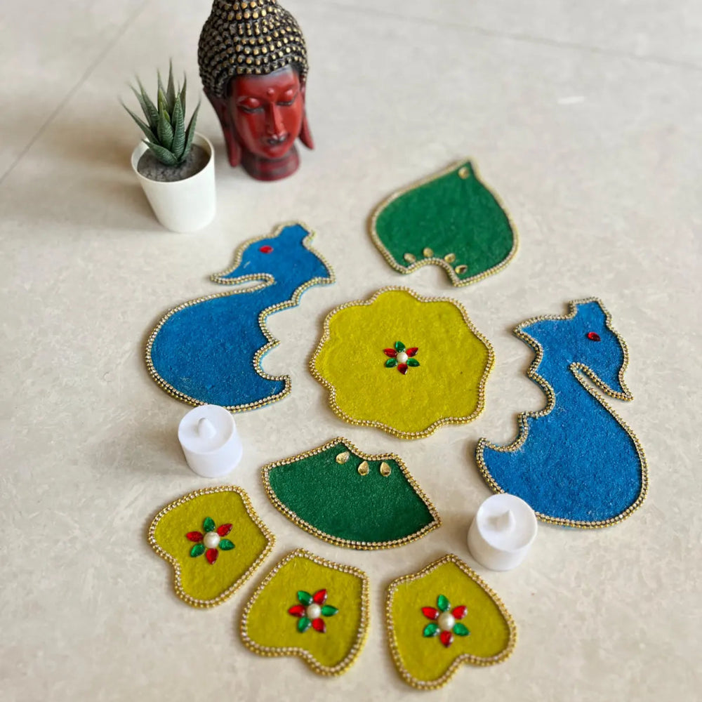Handmade Rangoli Decor Set