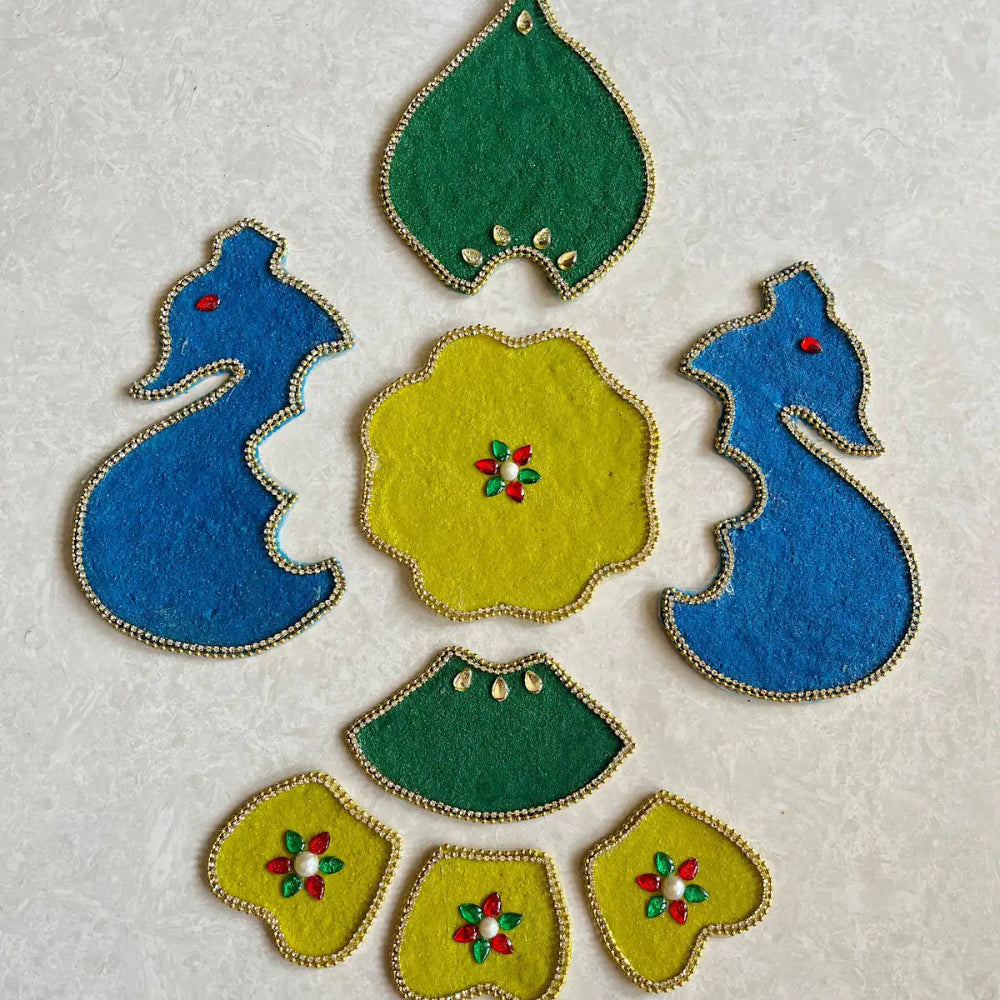 Handmade Rangoli Decor Set