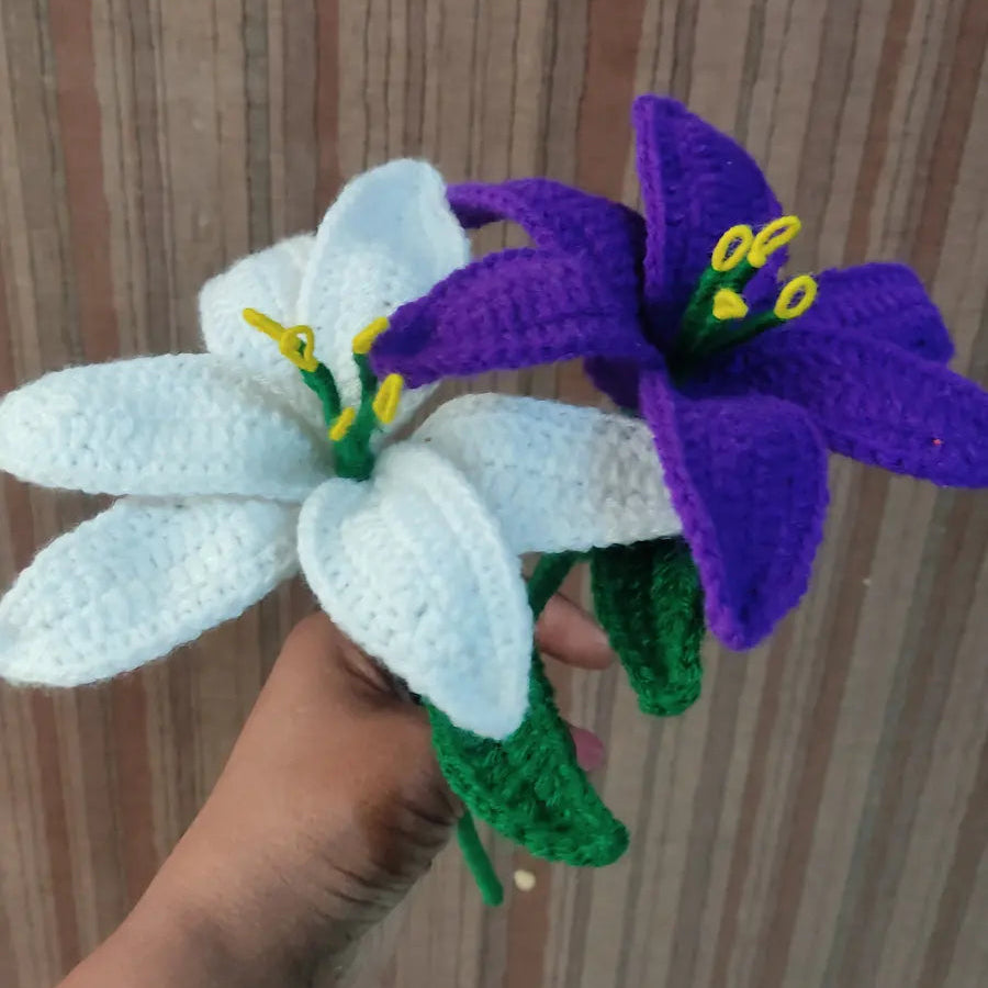 Handmade Crochet Lily Bouquet
