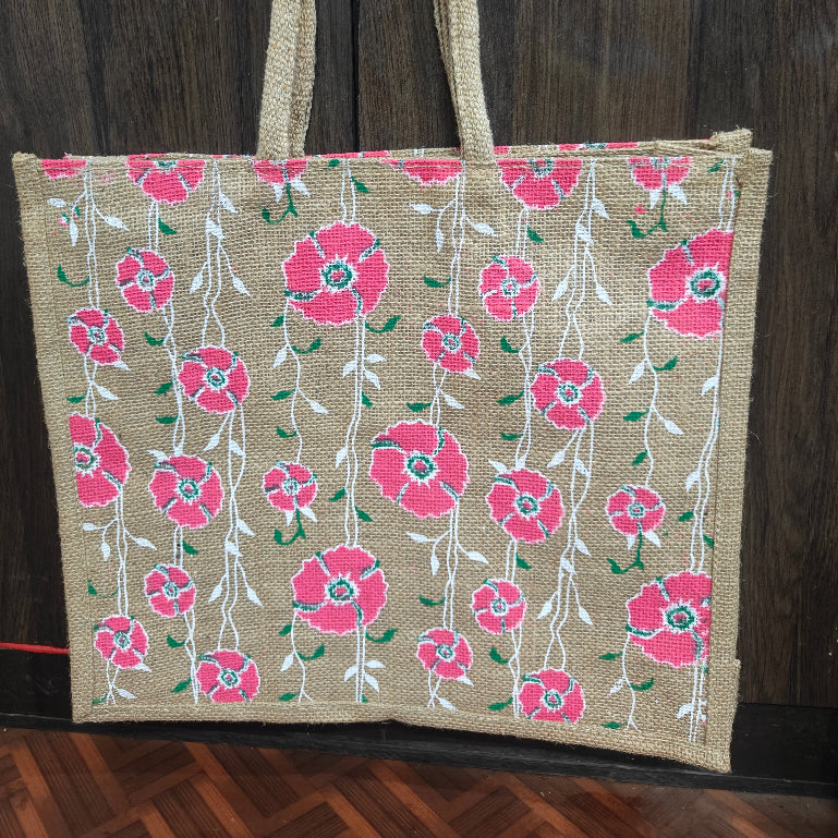 Handmade Jute Painted Tote