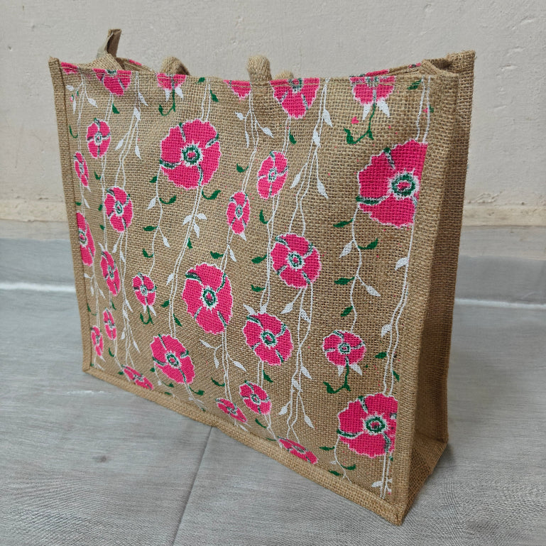 Handmade Jute Painted Tote
