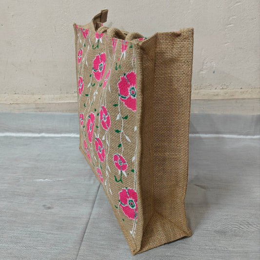 Handmade Jute Painted Tote