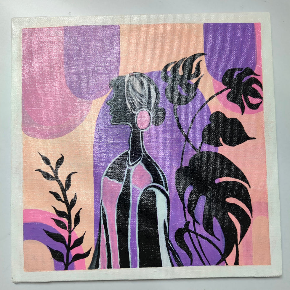 Handmade Acrylic Silhouette Canvas