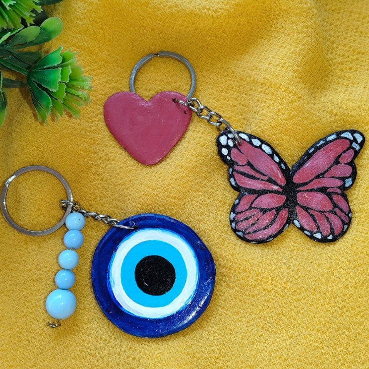 Handmade Clay Keychain Set