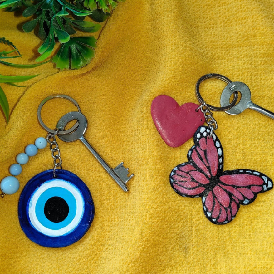 Handmade Clay Keychain Set