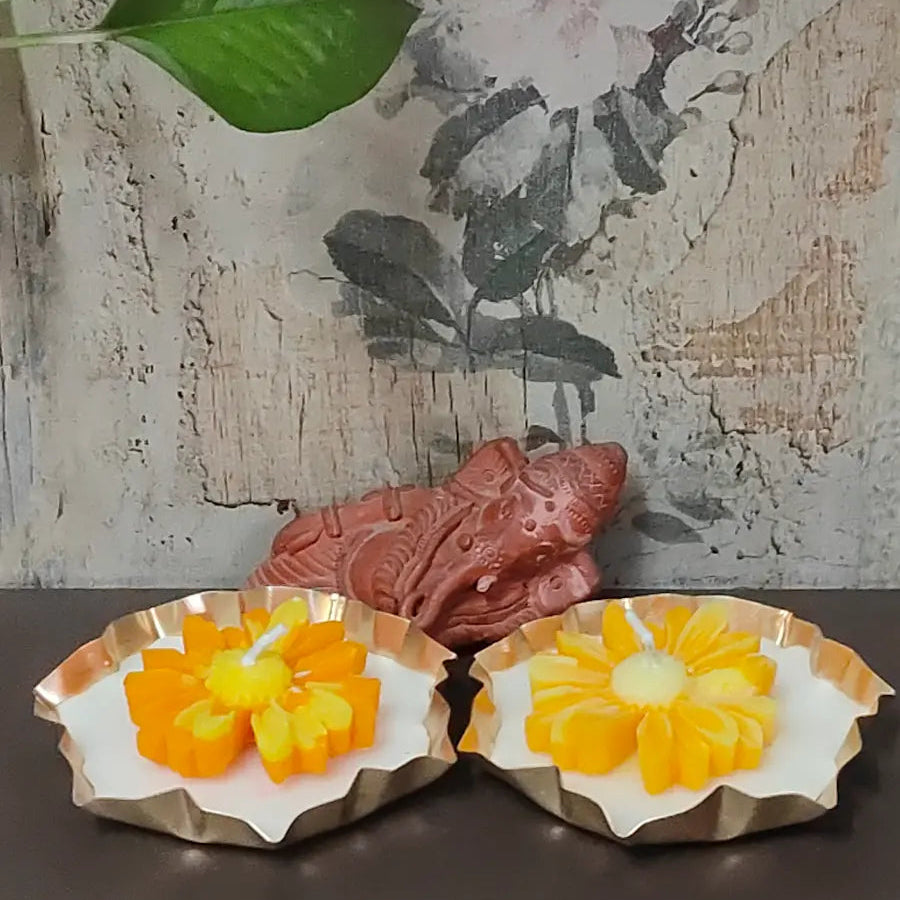 Handmade Urli Candle Set