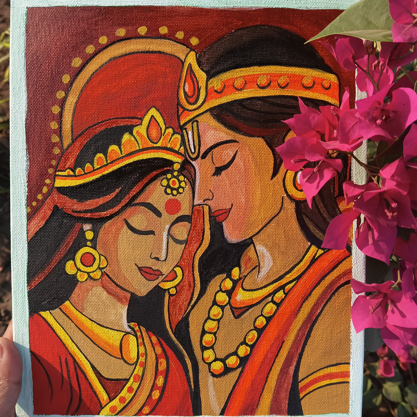 Handmade Acrylic Love Canvas
