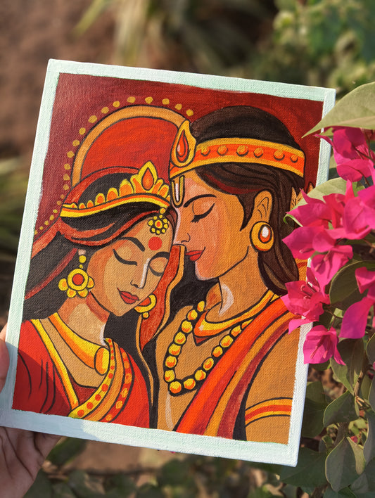 Handmade Acrylic Love Canvas