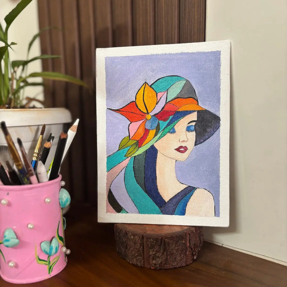 Handmade Acrylic Modern Portrait