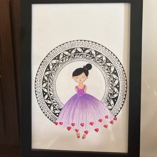 Handmade Mandala Princess Wall Art