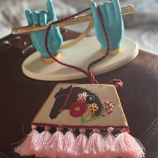 Handmade Thread Horse Necklace