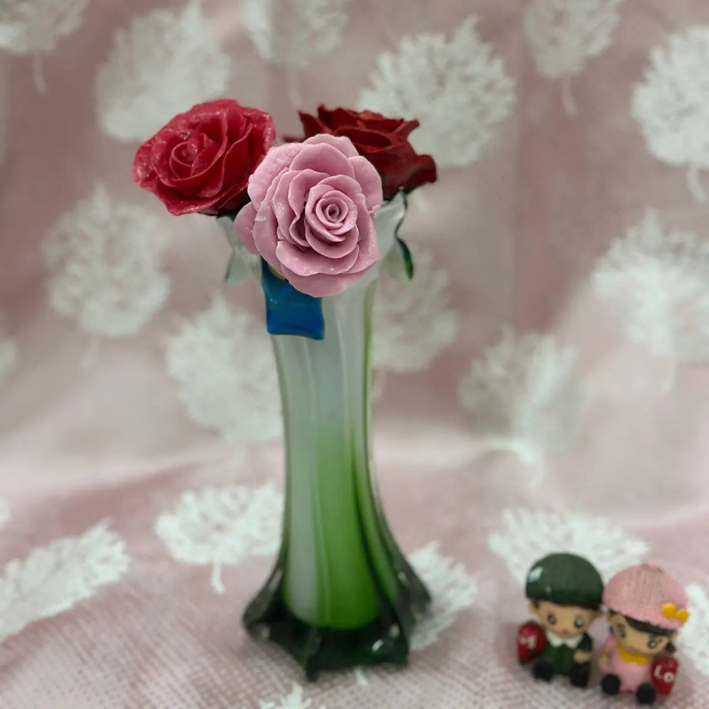 Handmade Clay Rose Decor