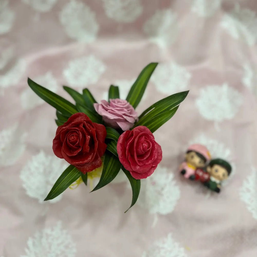 Handmade Clay Rose Decor