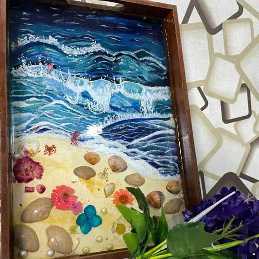 Handmade Resin Ocean Tray