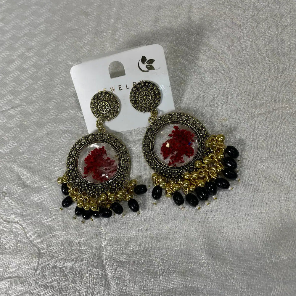 Handmade Resin Floral Earrings