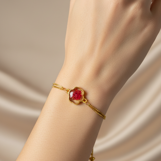 Handmade Resin Flower Bracelet