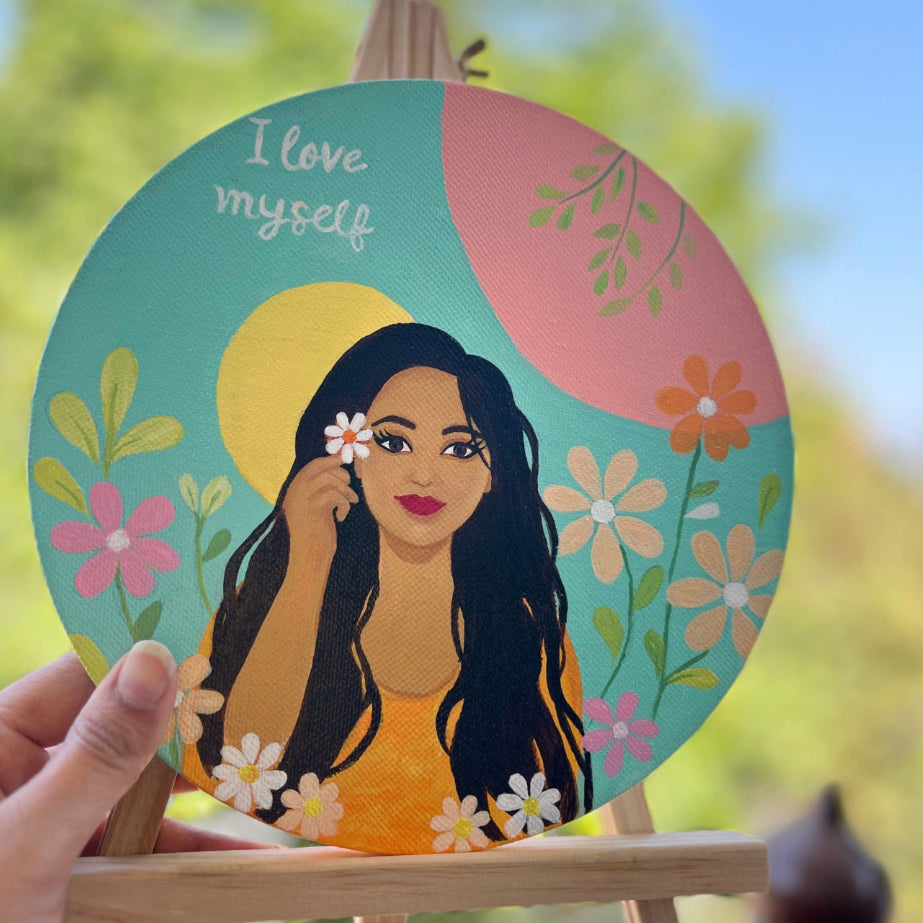 Handmade Feminine Canvas Art