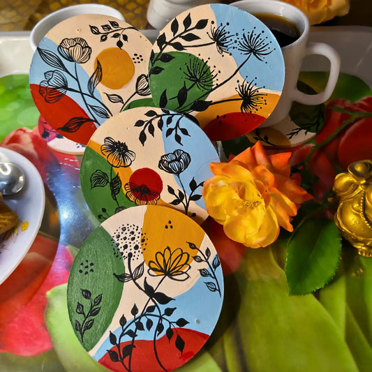 Handmade Boho MDF Coasters