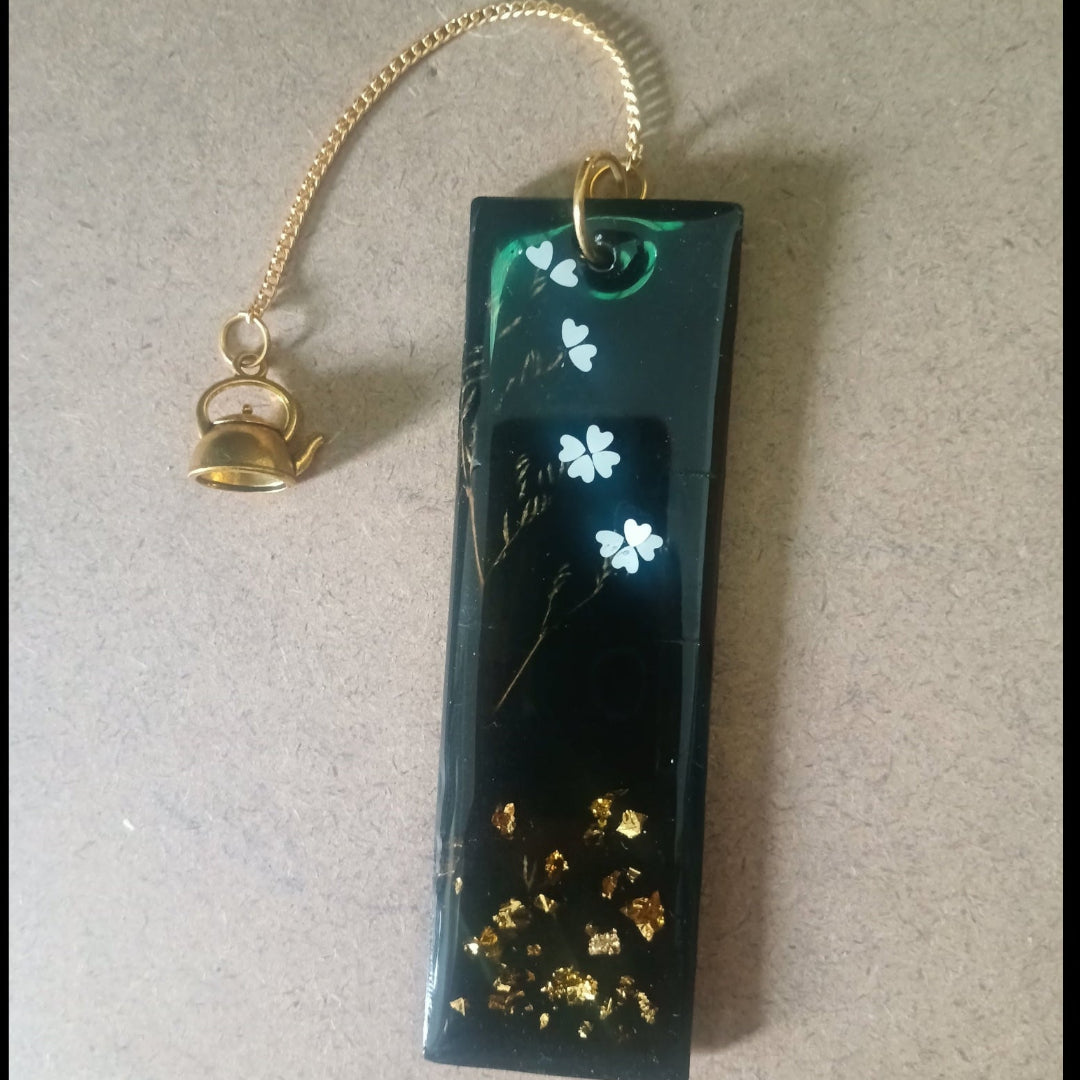 Handmade Resin Gold Bookmark