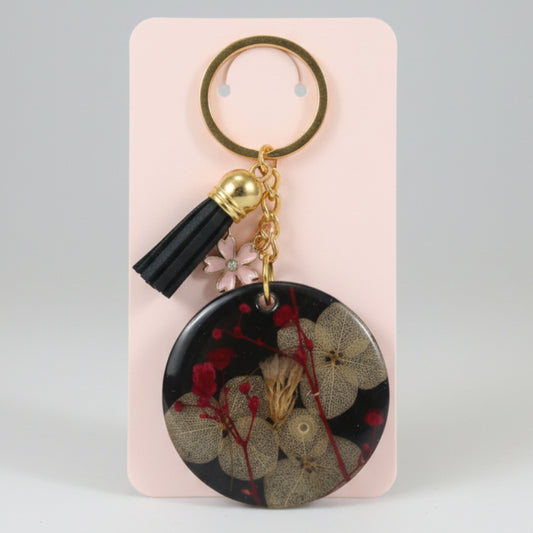 Handmade Resin Floral Keychain