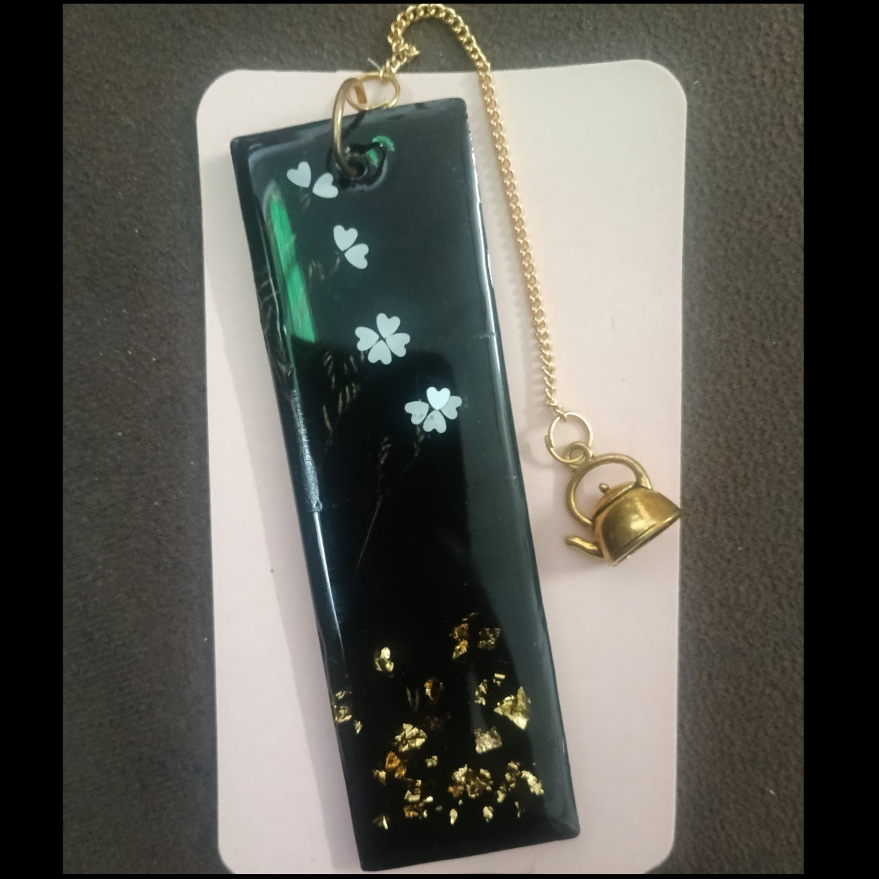 Handmade Resin Gold Bookmark
