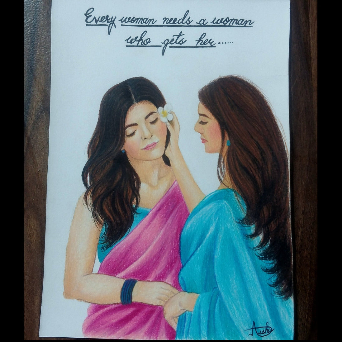 Handmade Pencil Women Portrait