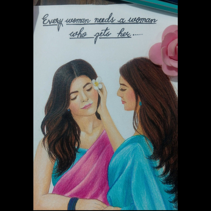 Handmade Pencil Women Portrait