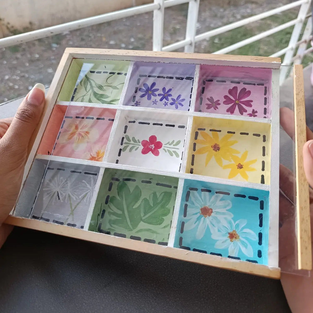Handpainted Wooden Jewelry Organiser