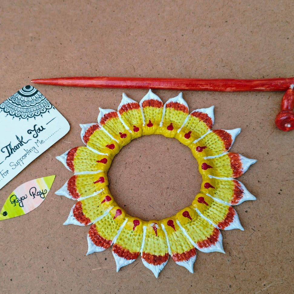 Handmade Clay Floral Hair Pin