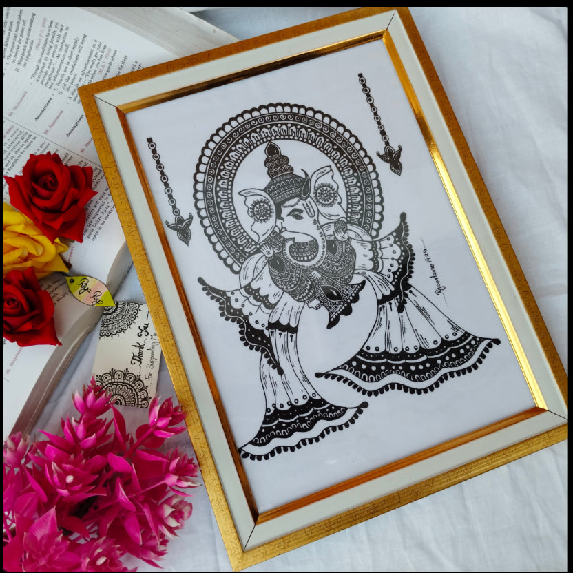 Handmade Mandala Ganesha Wall Art