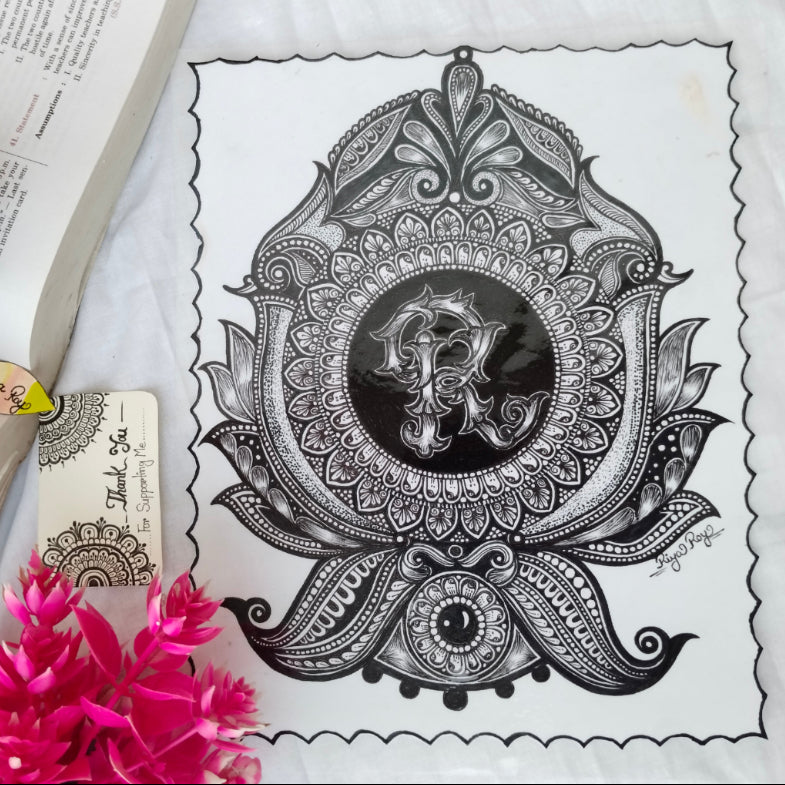 Handmade Mandala Name Art