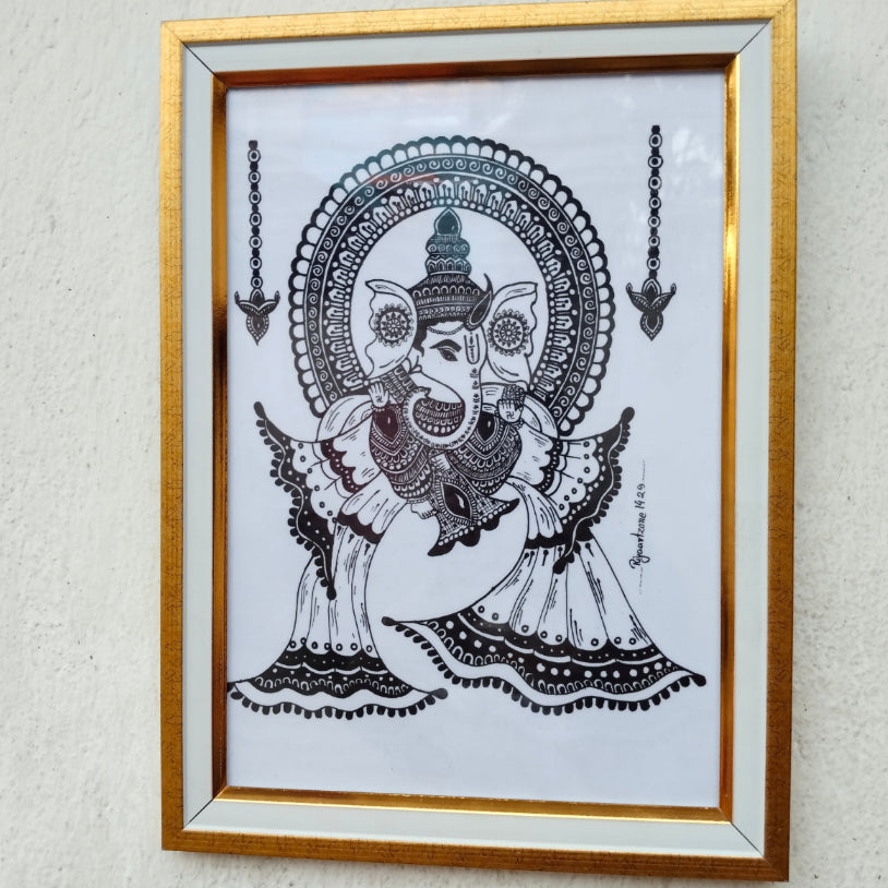 Handmade Mandala Ganesha Wall Art