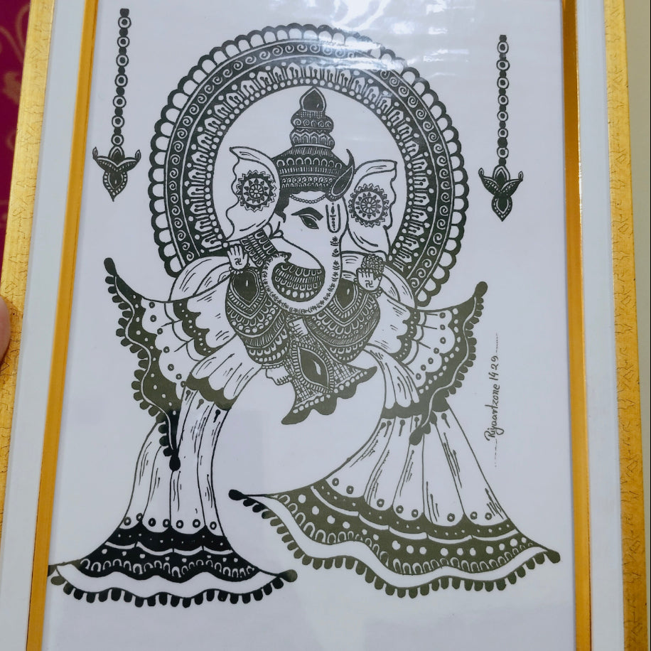 Handmade Mandala Ganesha Wall Art