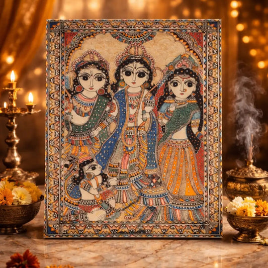 Handmade Madhubani Ram Painting