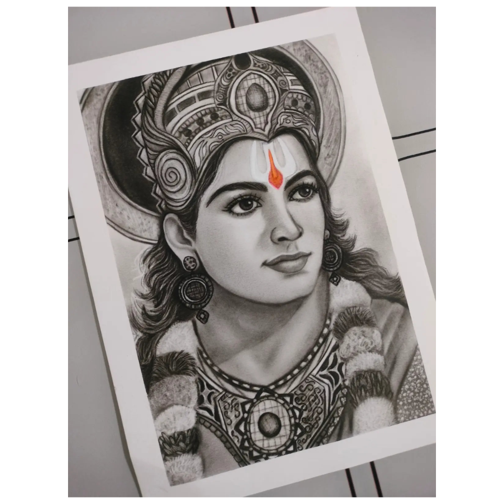Handmade Charcoal Portrait Artwork