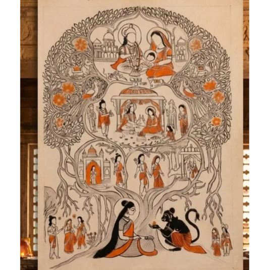 Handmade Ramayan Pattachitra Art
