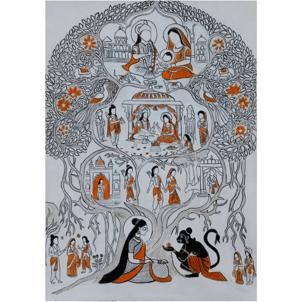 Handmade Ramayan Pattachitra Art