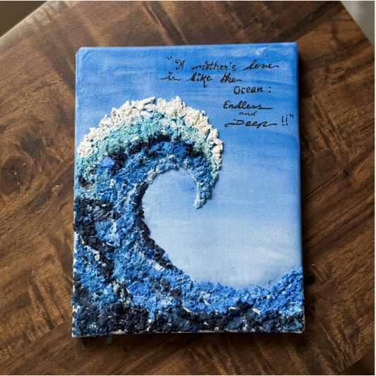 Handmade Ocean Texture Canvas