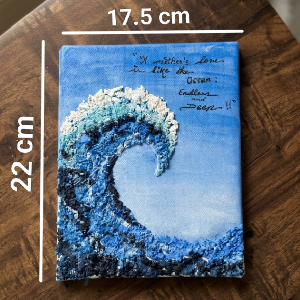 Handmade Ocean Texture Canvas