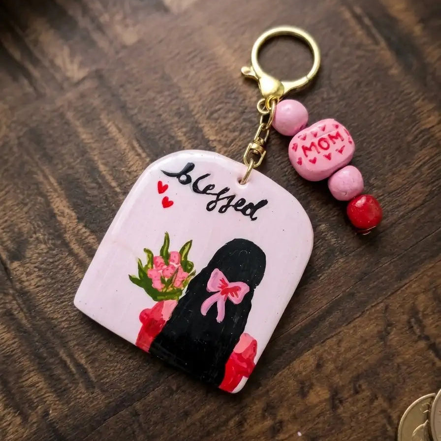 Handmade Clay Keychain Charm
