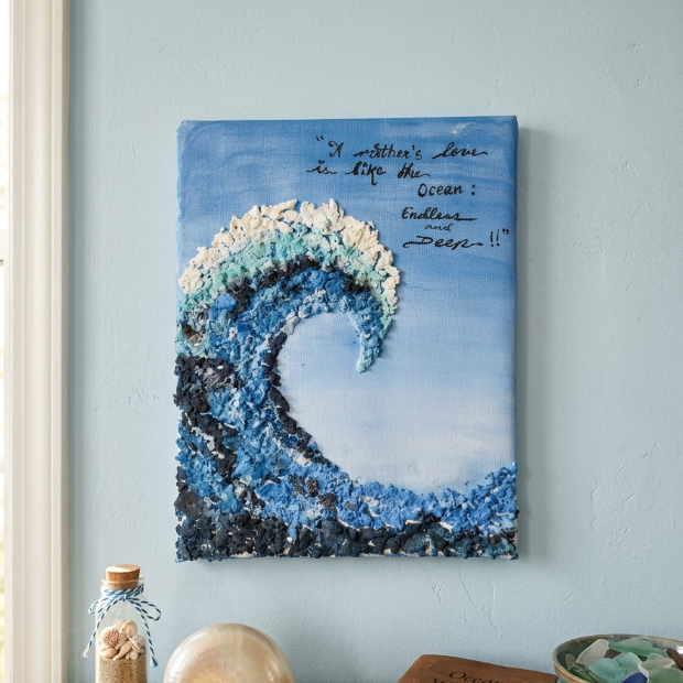 Handmade Ocean Texture Canvas