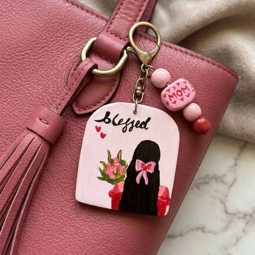 Handmade Clay Keychain Charm