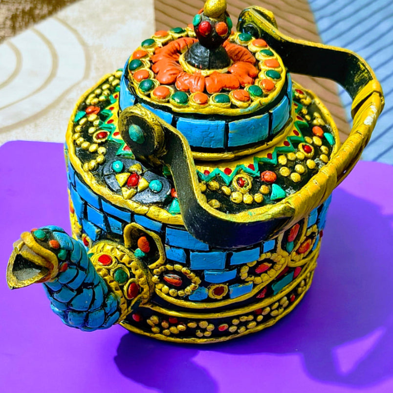 Handmade Clay Mosaic Kettle