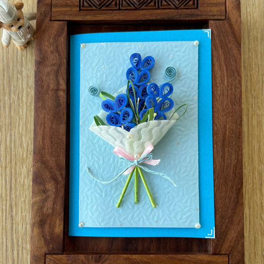 Handmade Quilling Floral Greeting Card