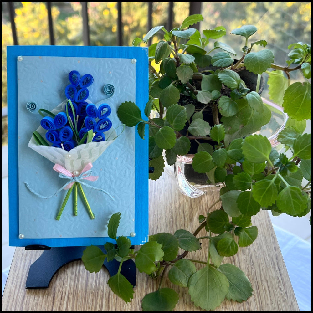 Handmade Quilling Floral Greeting Card