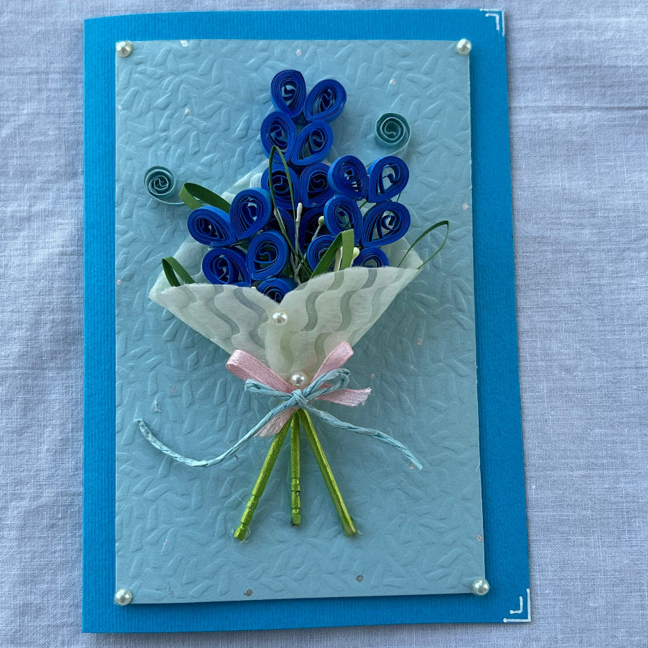 Handmade Quilling Floral Greeting Card