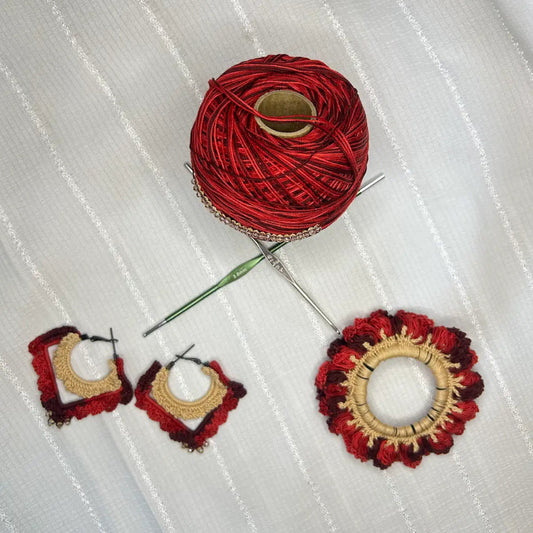 Handmade Crochet Earrings Set