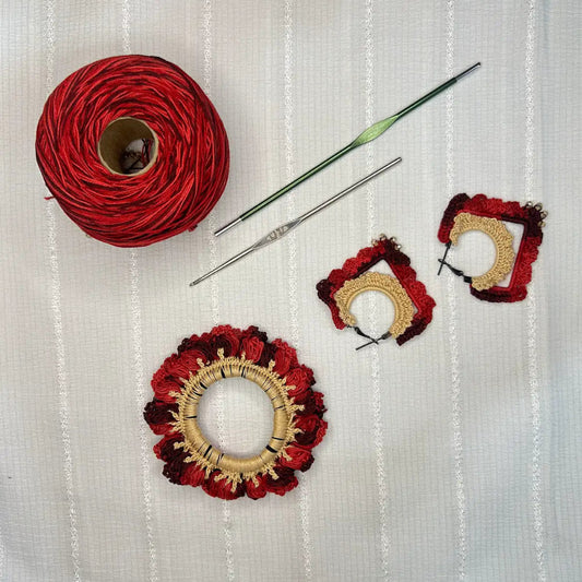 Handmade Crochet Earrings Set